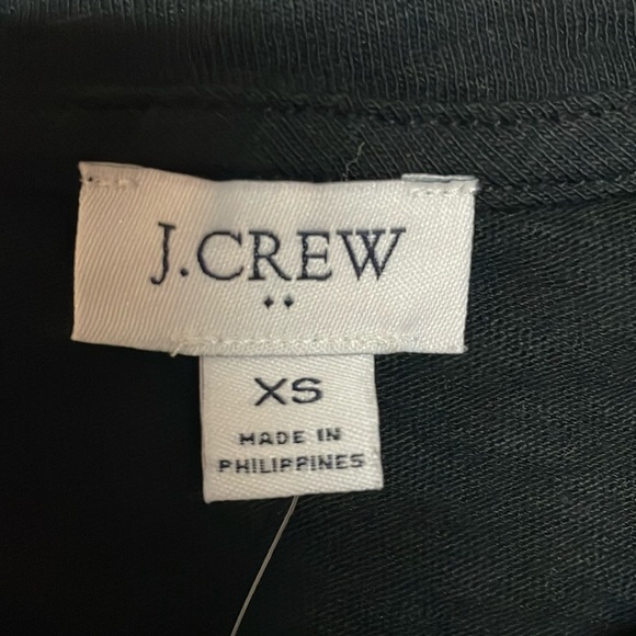 J. Crew Size XS Black Sleeveless Crop 100% Cotton Top With Cute Little Pocket - Picture 2 of 8